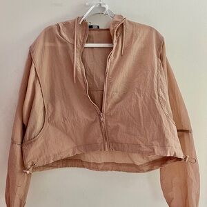Forever 21 Beige Windbreaker Hoodie